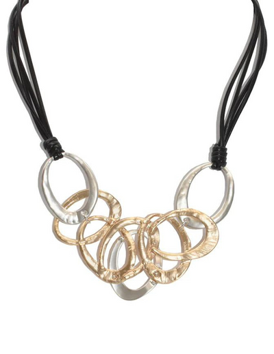Oval Link Cord Necklace #NO1946
