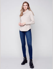 Cowl Neck Sweater #C1280RR-107B - Charlie B