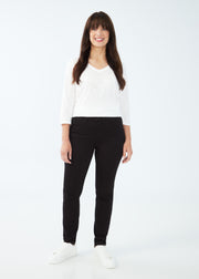 Olivia Slim Leg #2689660 (Black) Mid Rise FDJ Jeans