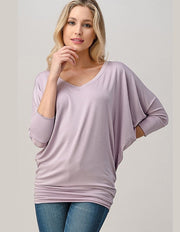 V Neck Top #2573 - Essential Collection