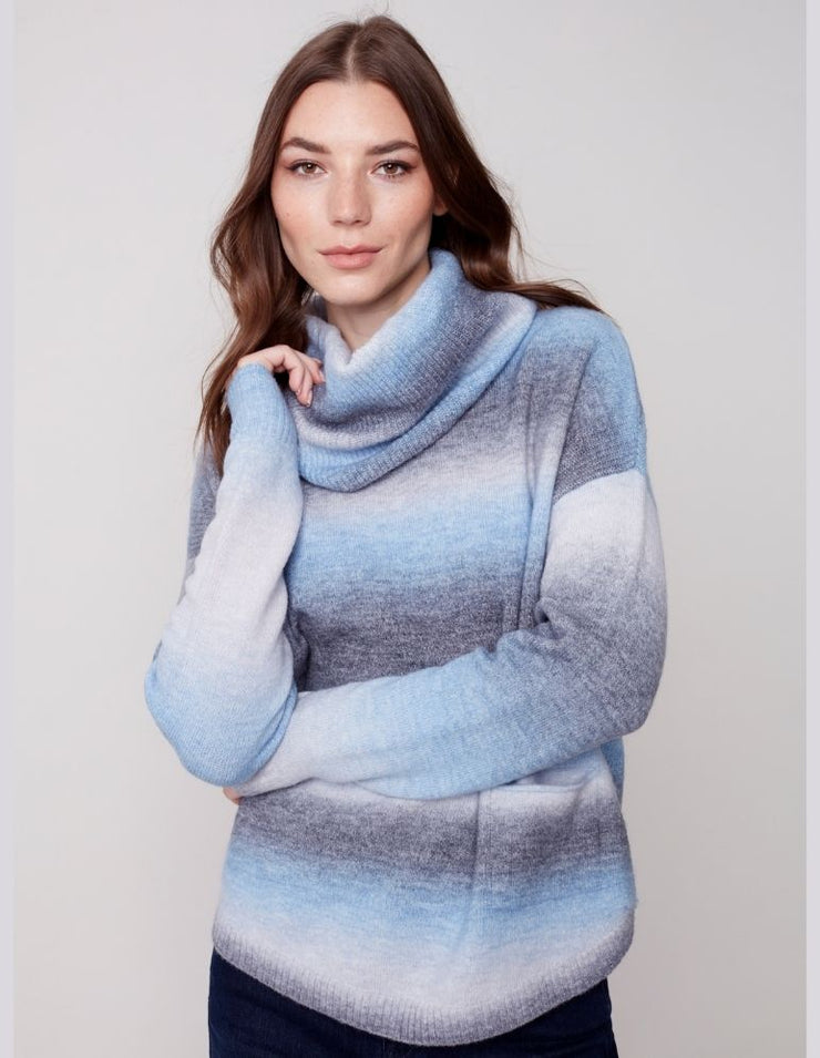 Scarf Sweater #C2420O-605B - Charlie B