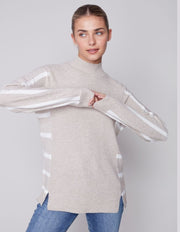 Cowl-Neck Sweater #C2593-974A - Charlie B