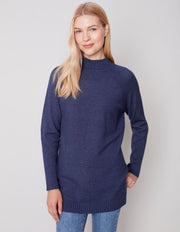 Mock Neck Sweater #C2597-974A - Charlie B