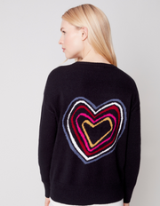 "Heart" Sweater #C2605-736A - Charlie B