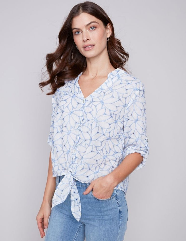 Embroidered Blouse #C4467-814B - Charlie B