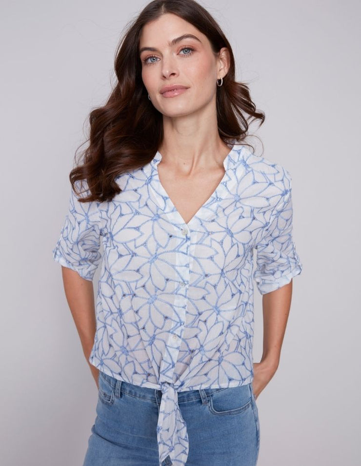 Embroidered Blouse #C4467-814B - Charlie B