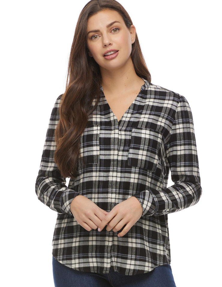 Brushed Plaid Top #1703434 - FDJ French Dressing Jeans