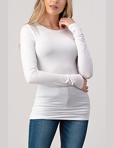 Round Neck Modal Tee #2564 - Essential Collection