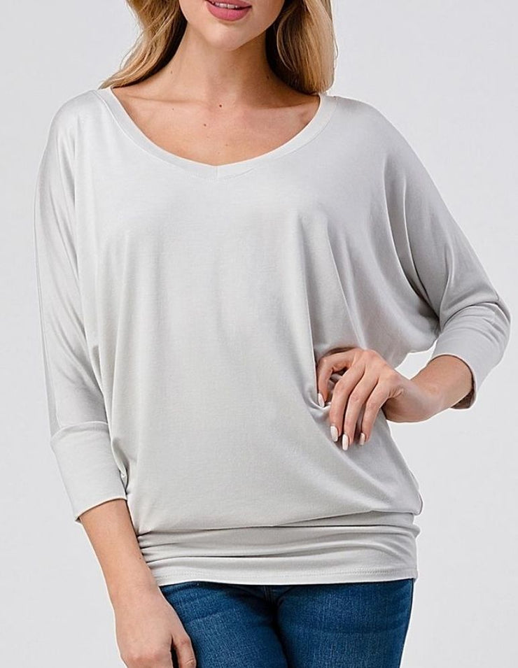 V-Neck Modal Top #2573 - Essential Collection