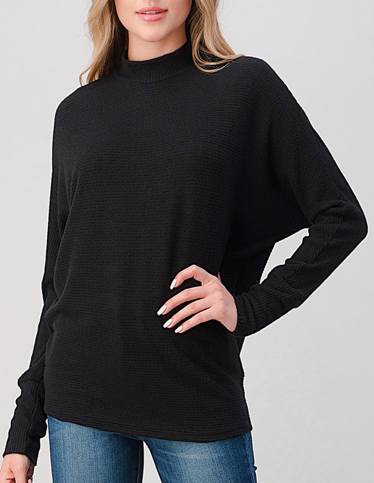Mock Neck Top #T261 - Essential Collection